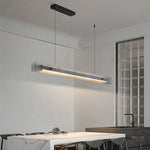lampe suspendue moderne noir doré rayures horizontales câble électrique salon chambre restaurant cuisine