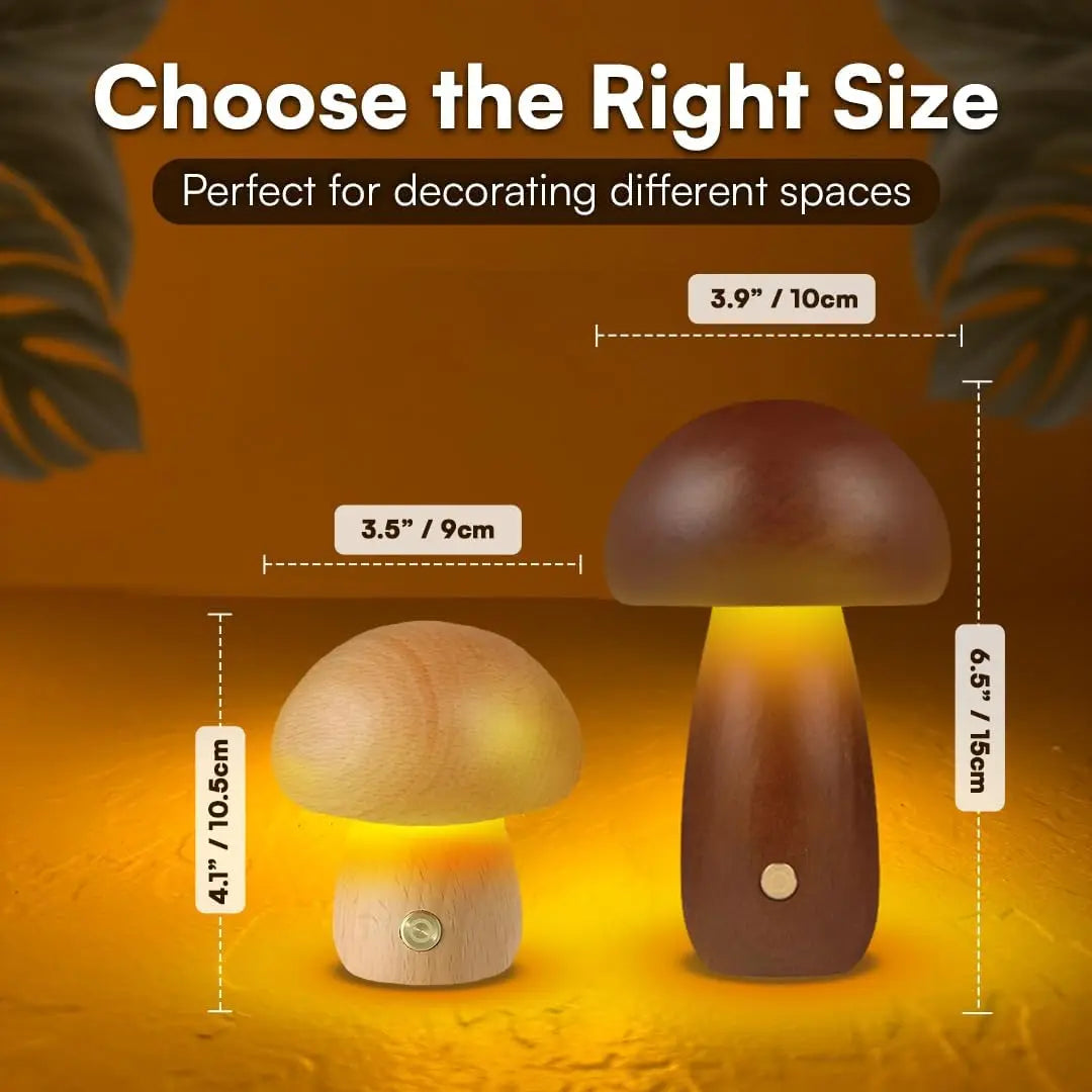 Lampe champignon en bois de noyer - détail texture