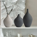 vase céramique moderne gris blanc texture tissée décoration intérieure salon