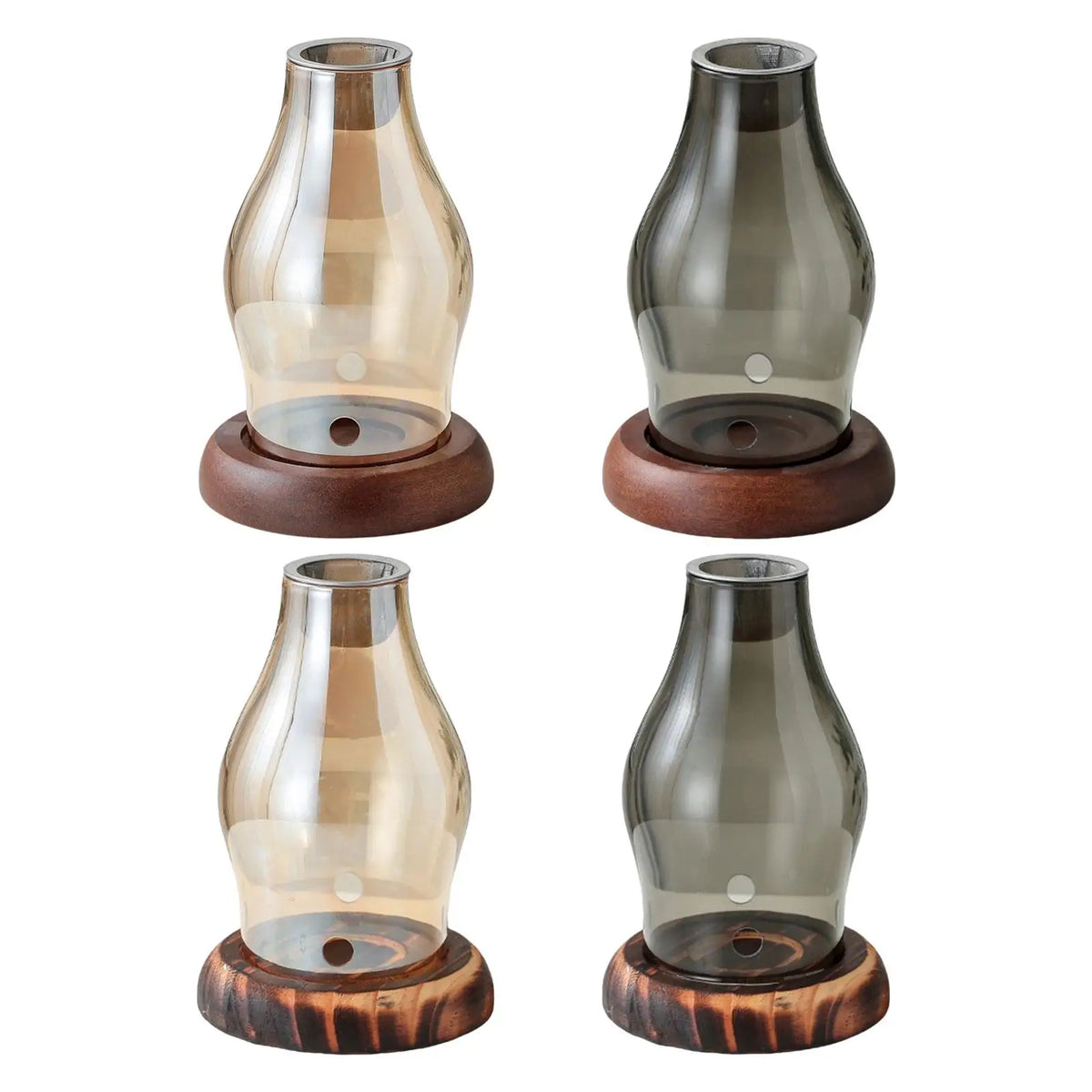 vase verre transparent incense burner bois moderne décoration chambre coucher farmhouse