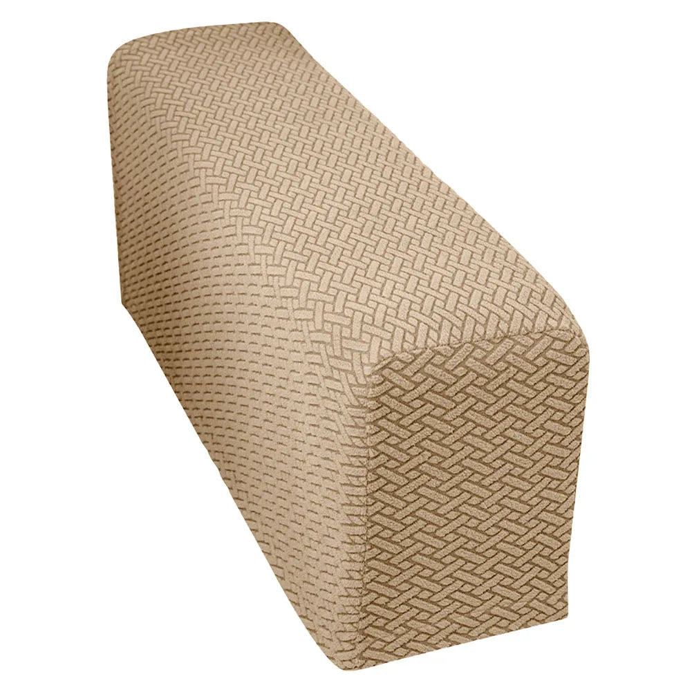 couvre main bleu marine tissé motifs géométriques moderne fixations washable chaise canapé protection meuble