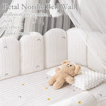 protège matelas bébé texturé étoiles lune ours peluche moustiquaire nordique blanc enfant douillet côtelé