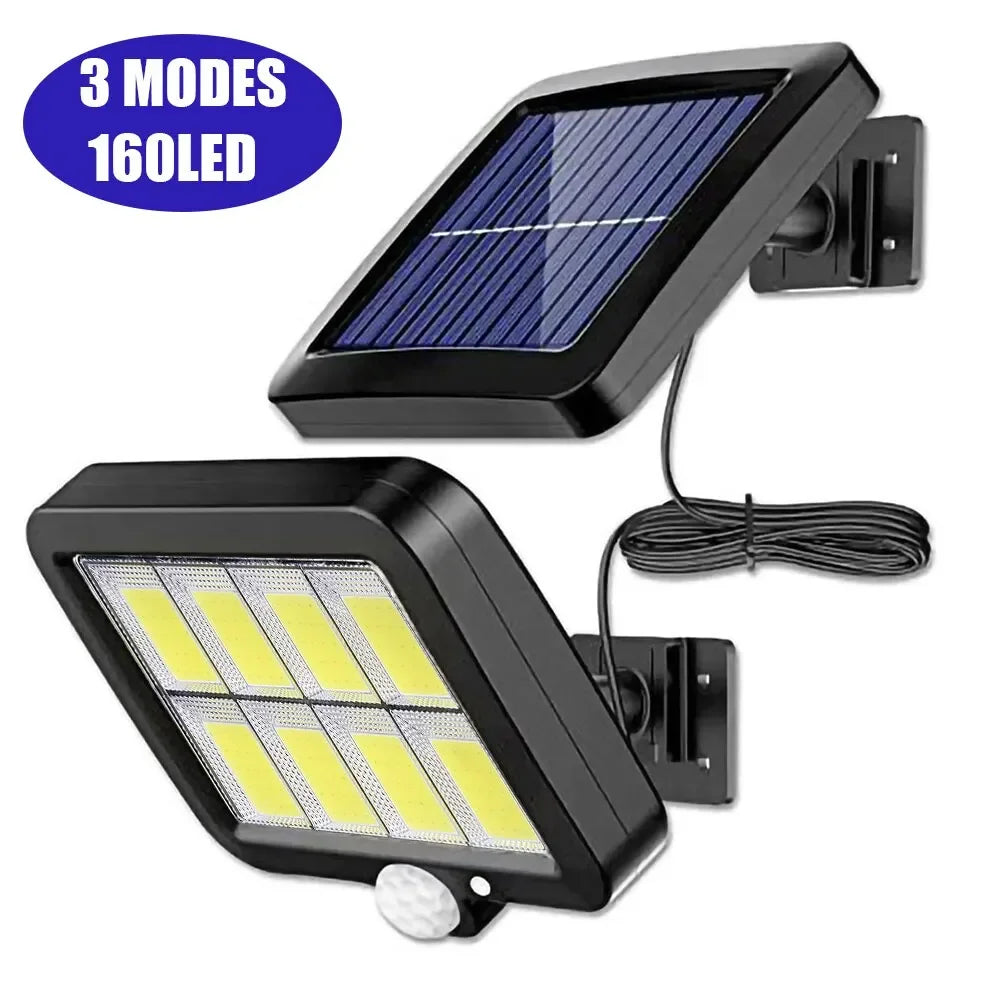 lampe solaire murale détecteur mouvement 18 led ip65 étanche moderne clips câble jardin rue