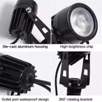 spots led jardin ip65 étanches noirs modernes télécommande adaptable echangement couleurextérieur abs