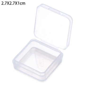 boîtes rangement plastique transparentes pratiques clips fermeture bijoux petites outils utilitaires modernes