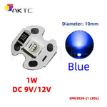 panneau led 1w 12v blanc rouge vert bleu 10mm alu smd3030 120deg moderne