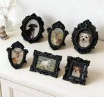 cadres photo ornementaux baroques décoration murale vintage coeurs photos encadrées artisanat DIY