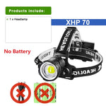 lampe frontale led rechargeable noire bande ajustable headlight imprimée mode haut bas camping pêche