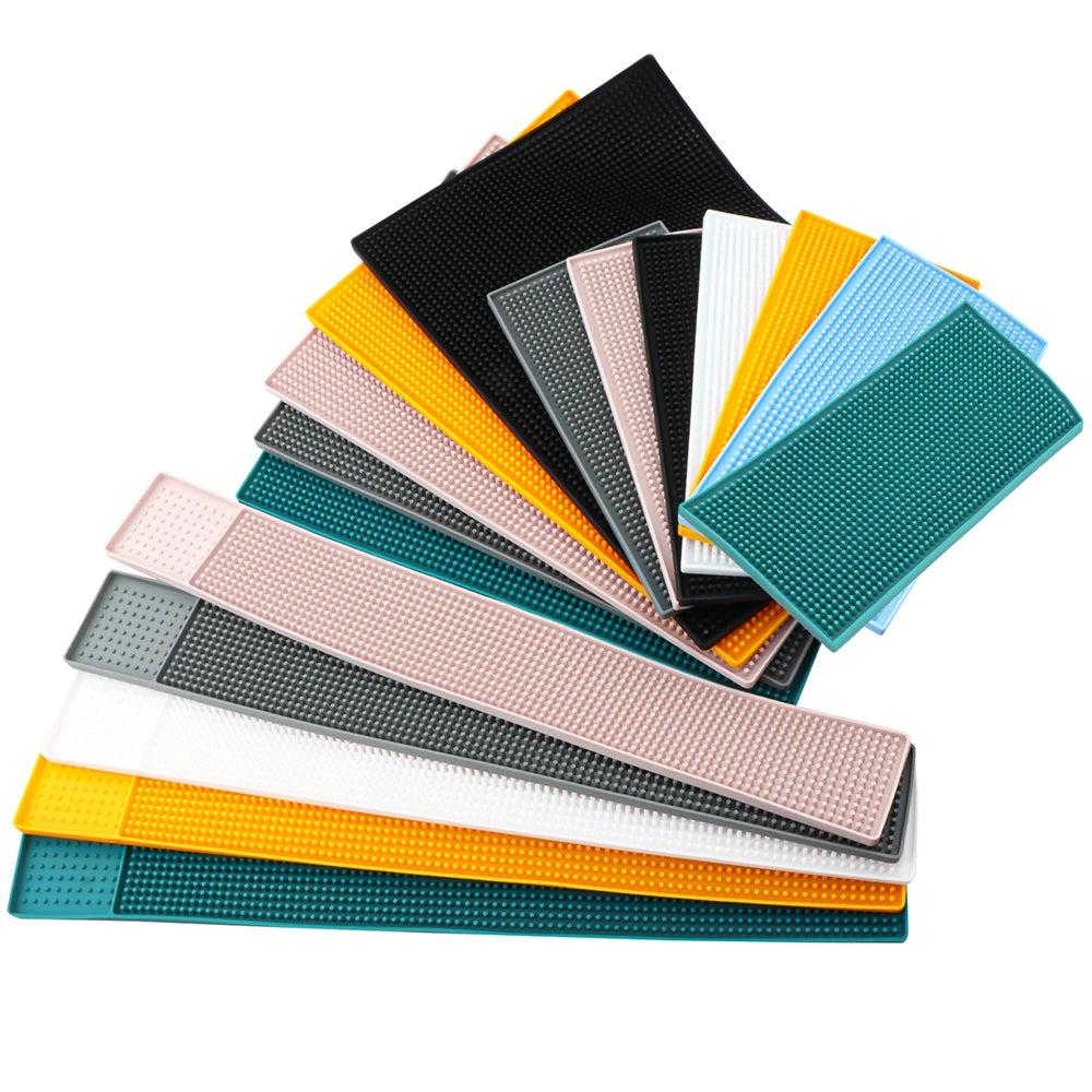 tapis bar silicone perforé moderne noir gris rose blanc perforations respectueux environnement