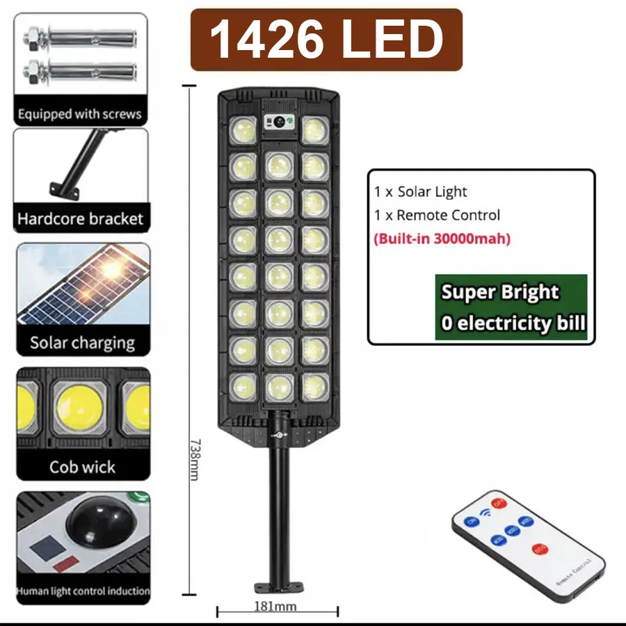 Lampe Solaire Extérieure LED IP65 ABS Modernes Réglables Anti Pluie Détection Mouvement Contrôle Distance