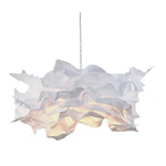 lampe suspendue moderne abat jour papier froissé blanc organique câble suspendu environnement protection