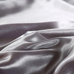 housse lit satinée gris clair moderne ajustement matelas 90x200cm coton polyester