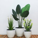 pots fleurs blancs modernes décoration intérieure plante artificielle minimaliste
