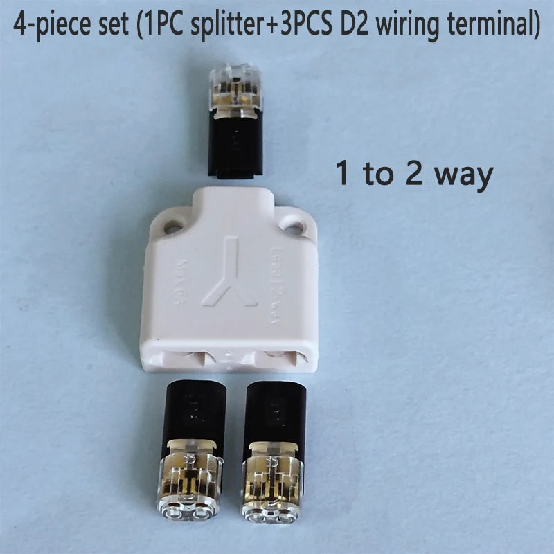 connecteur câble sans soudure blanc clips fonctionnel voies led strip basse tension 6a max