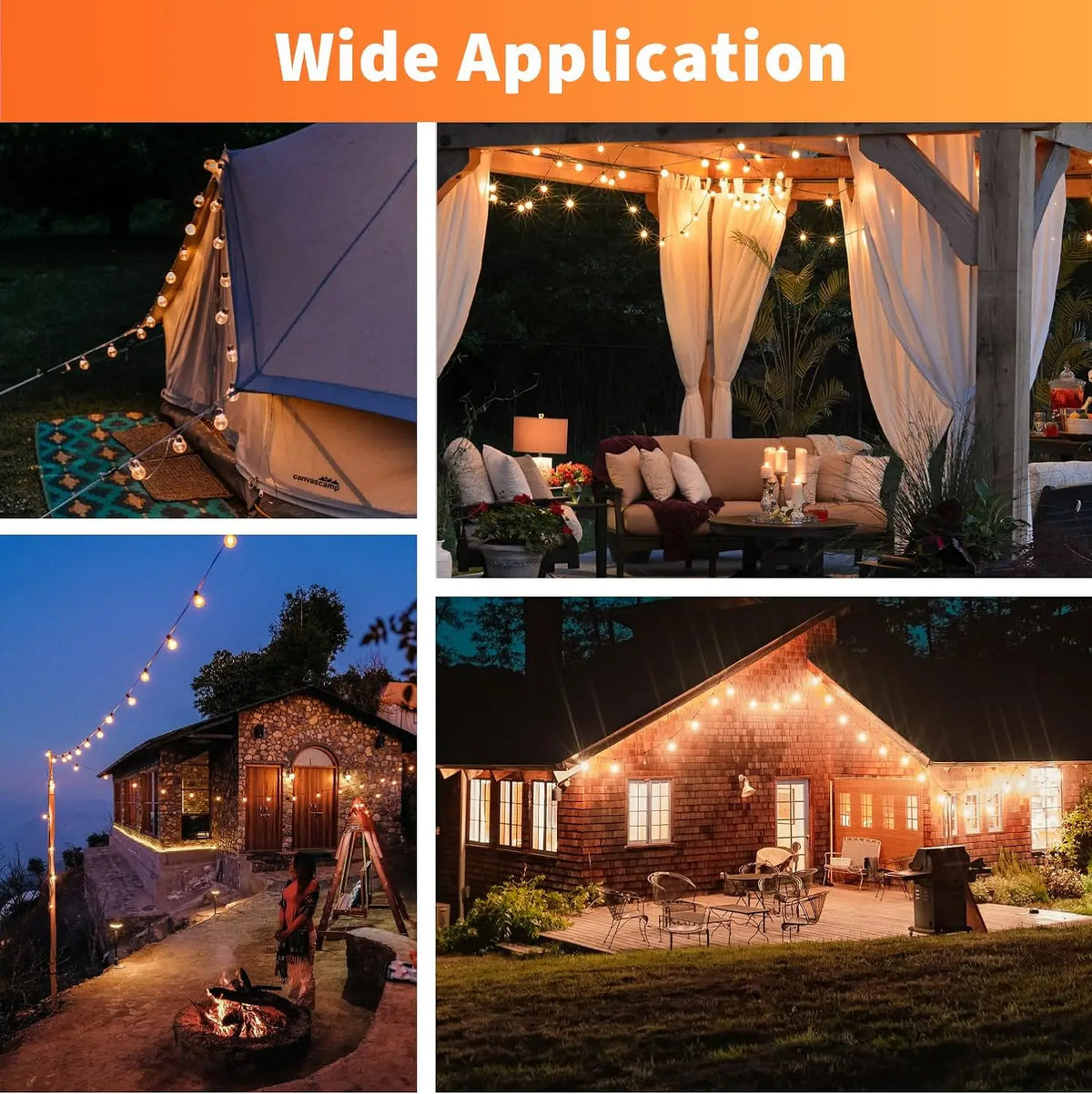 Ampoule LED dorée translucide filament orange vintage édition warm white 2700K E26 E27