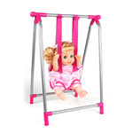 jouets poupées rose blanc gris imprimés coeurs bébés balançoire chaise poussette lit ensemble modernes