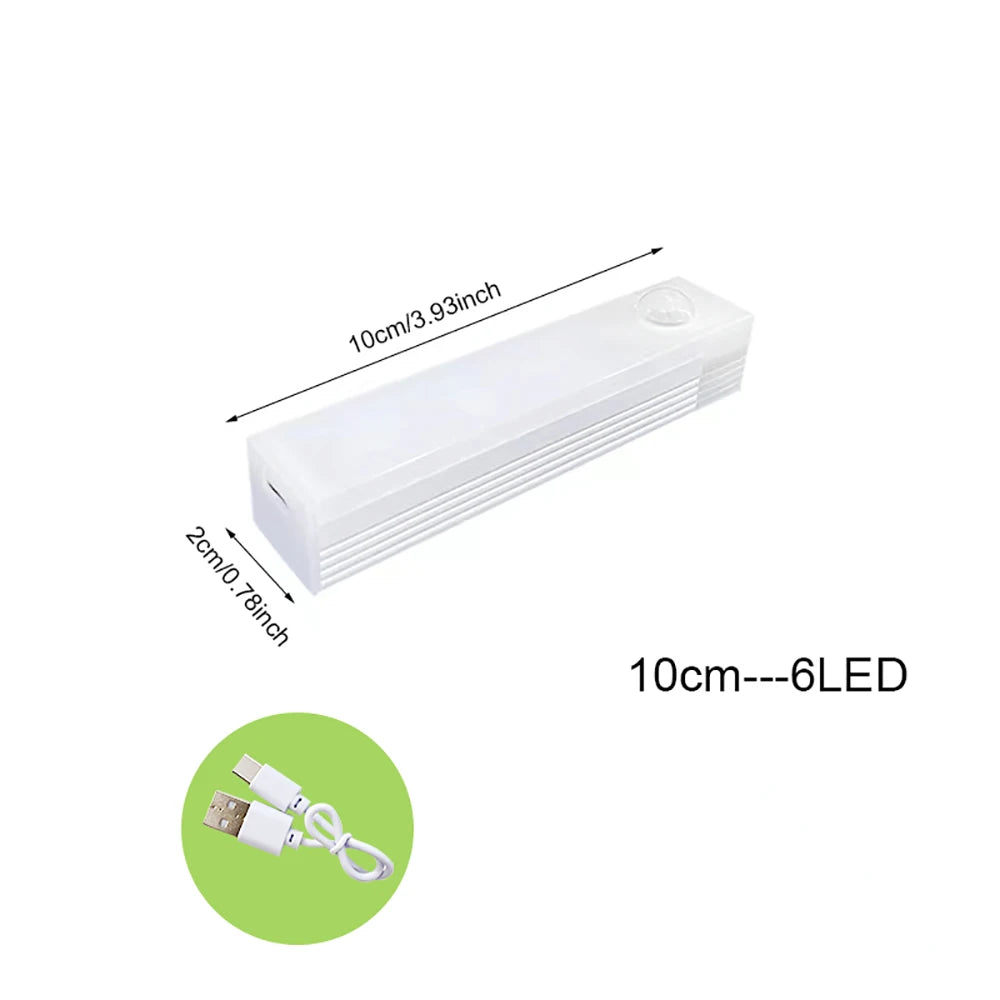 lampe led veilleuse sans fil détecteur mouvement aimantée blanc flux lumineux moderne urgence chambre