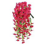 décoration murale guirlande florale artificielle cascade rose violet jaune blanc orange intérieur