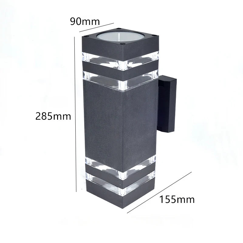 applique murale led moderne noir sans grille extérieure hydrofuge 85265v