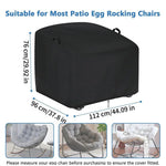 couverture chaise balançoire noire imperméable protection extérieure polyester moderne poignées
