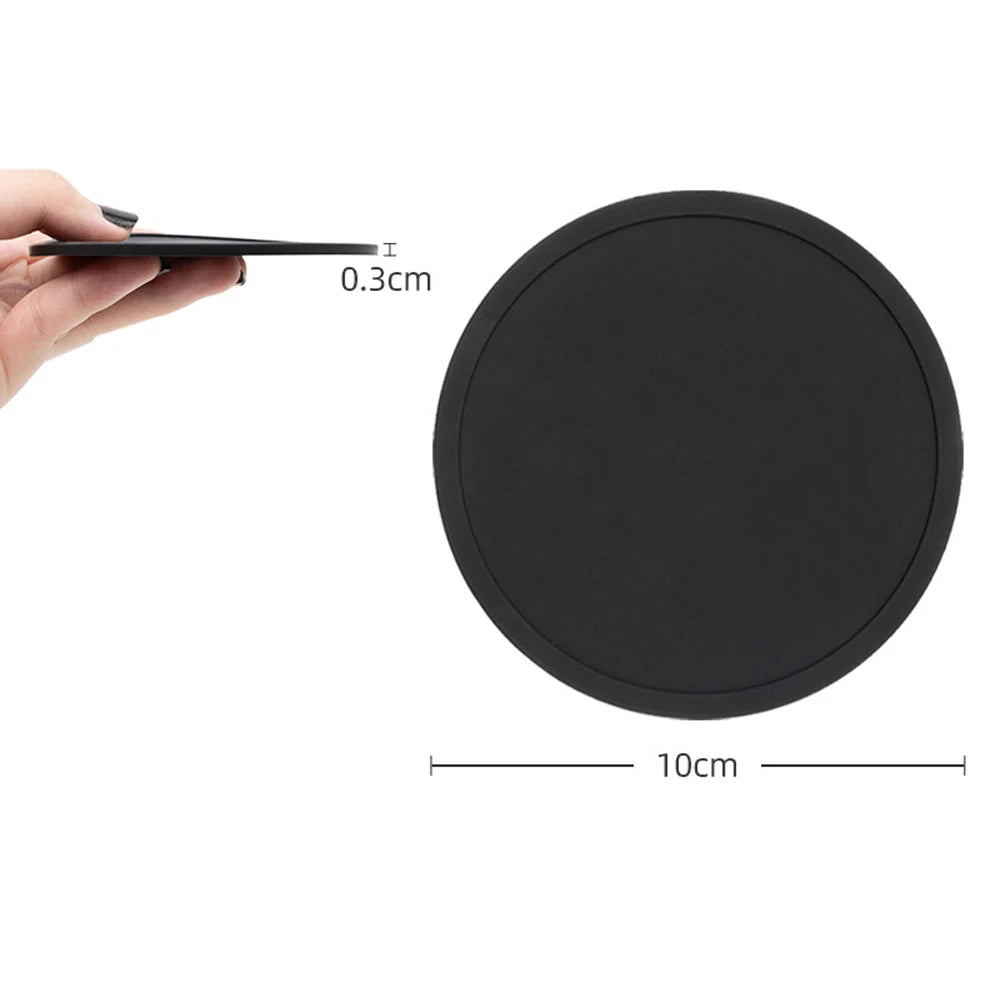 coasters silicone antidérapants antiadhésifs noirs modernes boissons chaudes froides table transparents respectueux environnement