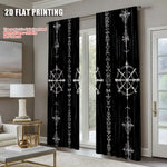 rideaux moderne viking motifs géométriques blancs opaques 100 polyester pièces