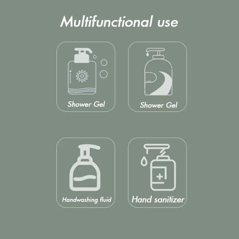 distributeur savon liquide blanc vert moderne adhésif salle bain minimaliste rond matériau plastique 450ml