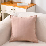 housses coussin carré polyester gris clair moderne non toxique 45x45cm fixations