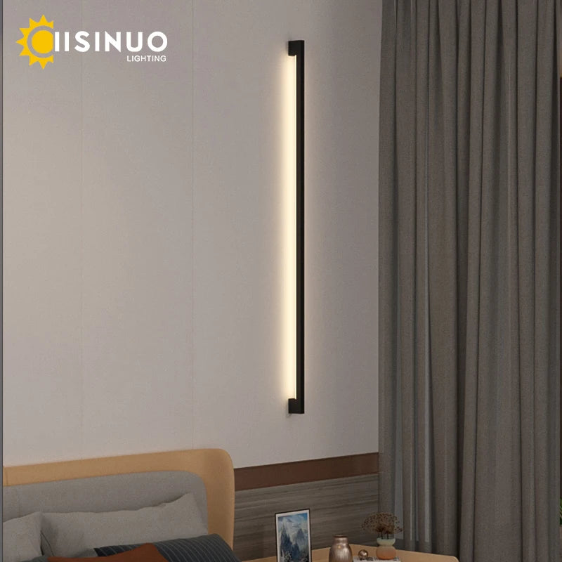 applique murale led moderne noire fixée mur éclairage quotidien 90 260V 10 lumières