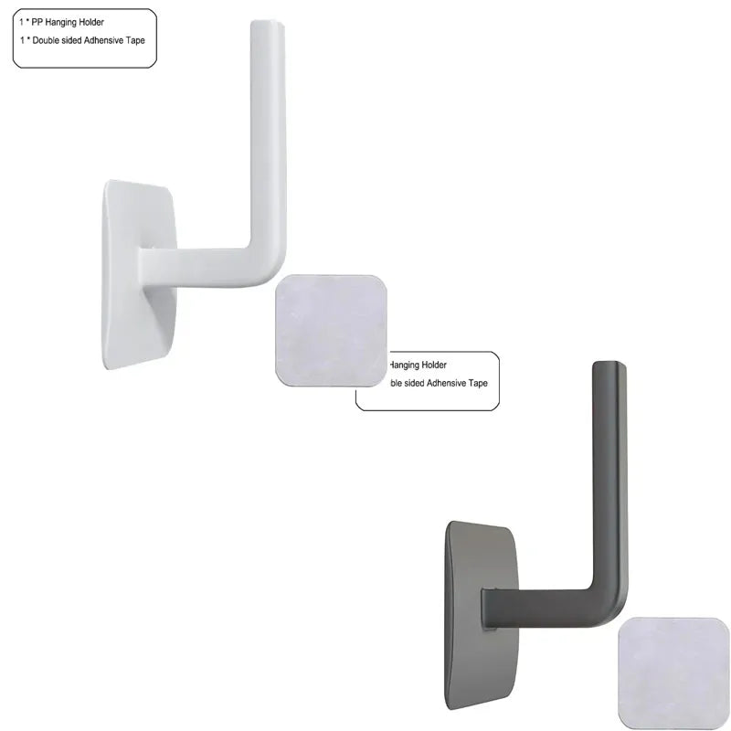 porte serviettes mural adhésif réutilisable moderne gris blanc