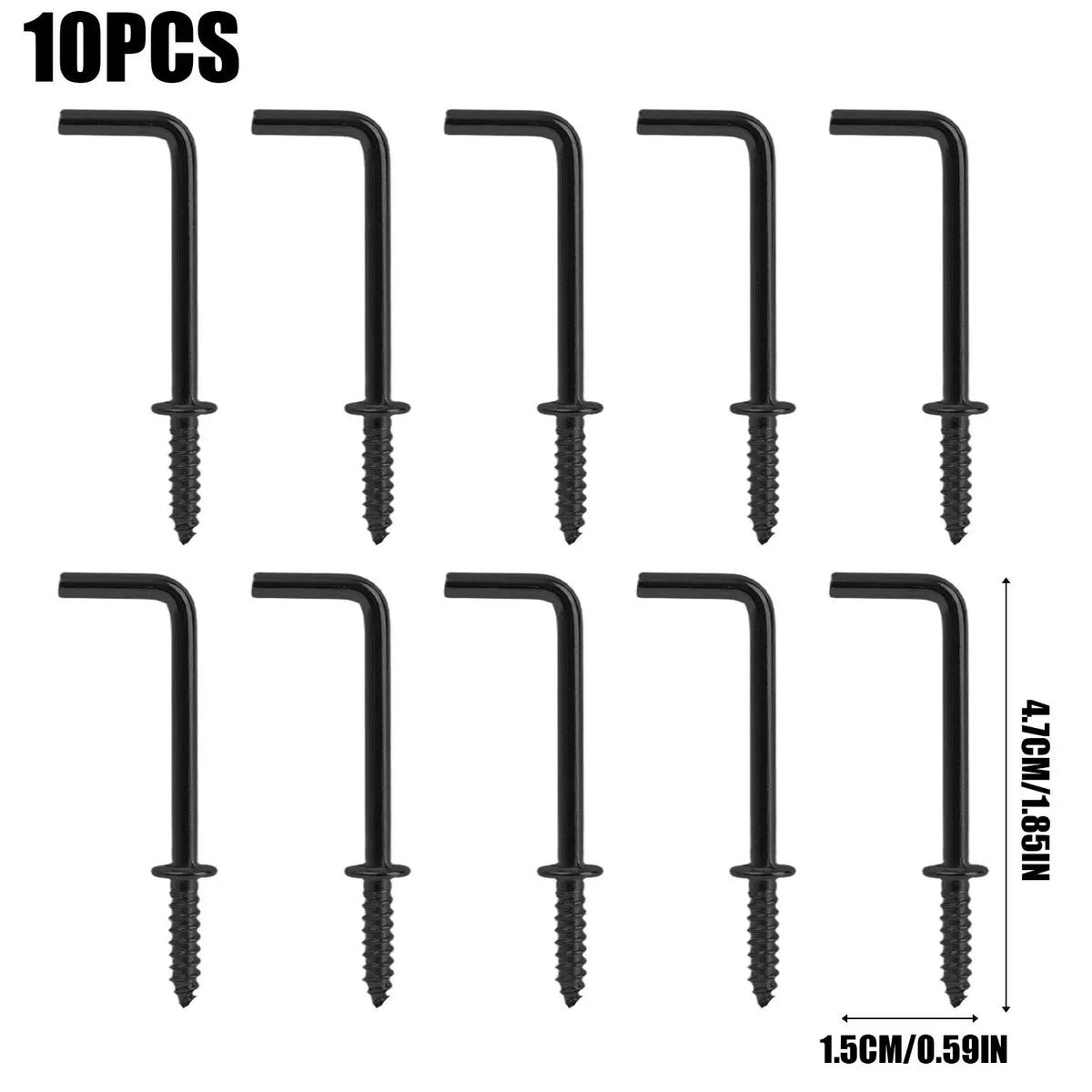 crochets d'angle droit fer noirs argent lisses utilisation multiple murale fixations vis modernes