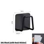 porte savon mural adhésif argenté noir blanc moderne minimaliste cuisine