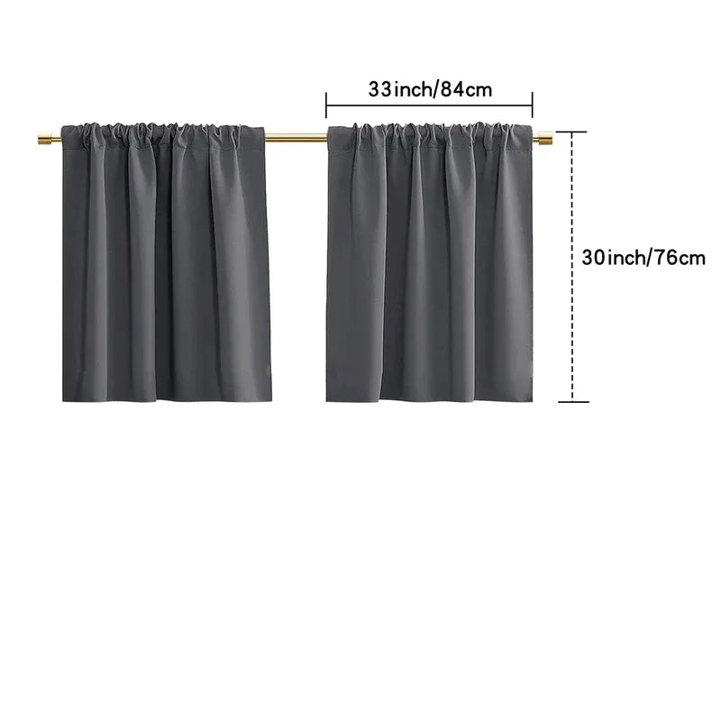 rideaux blackout gris foncé unis camping car opacité élevée deux panneaux moderne