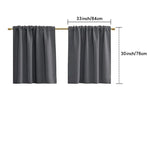rideaux blackout gris foncé unis camping car opacité élevée deux panneaux moderne