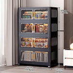 rangement modulaire pliable noir moderne roulettes grilles rangement amovibles