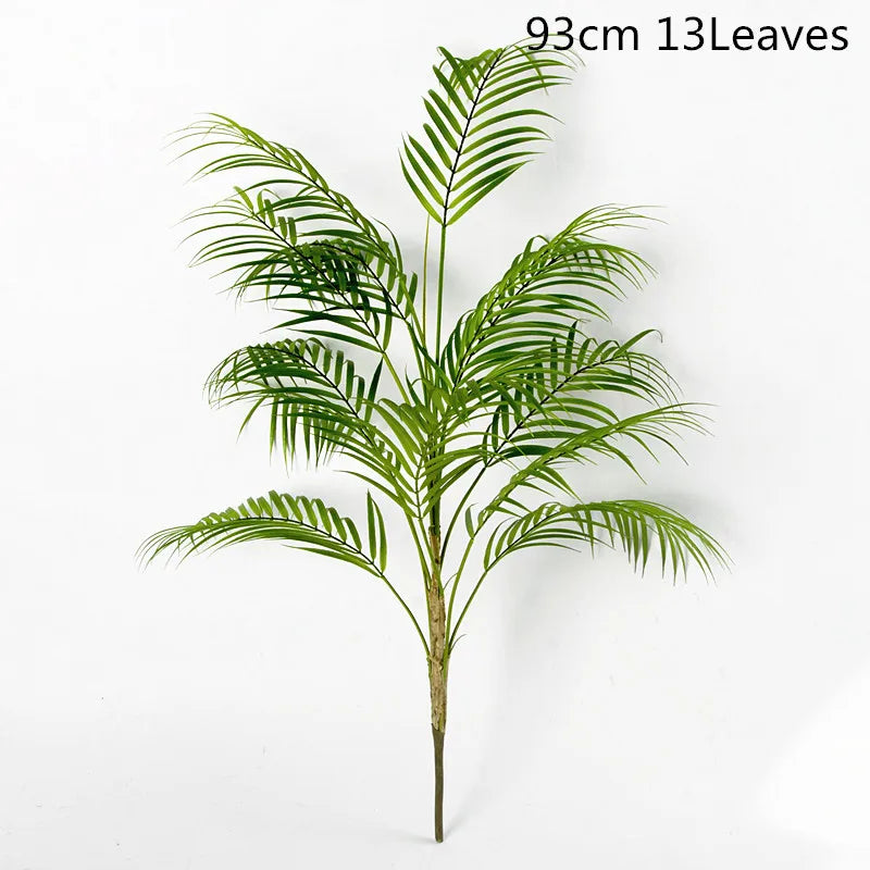 Plante artificielle palmier vert moderne 125cm feuilles plastique décoration intérieure extérieure