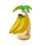 porte bananes suspendu bois feuilles vertes fruits décoratif tropical étagère cuisine