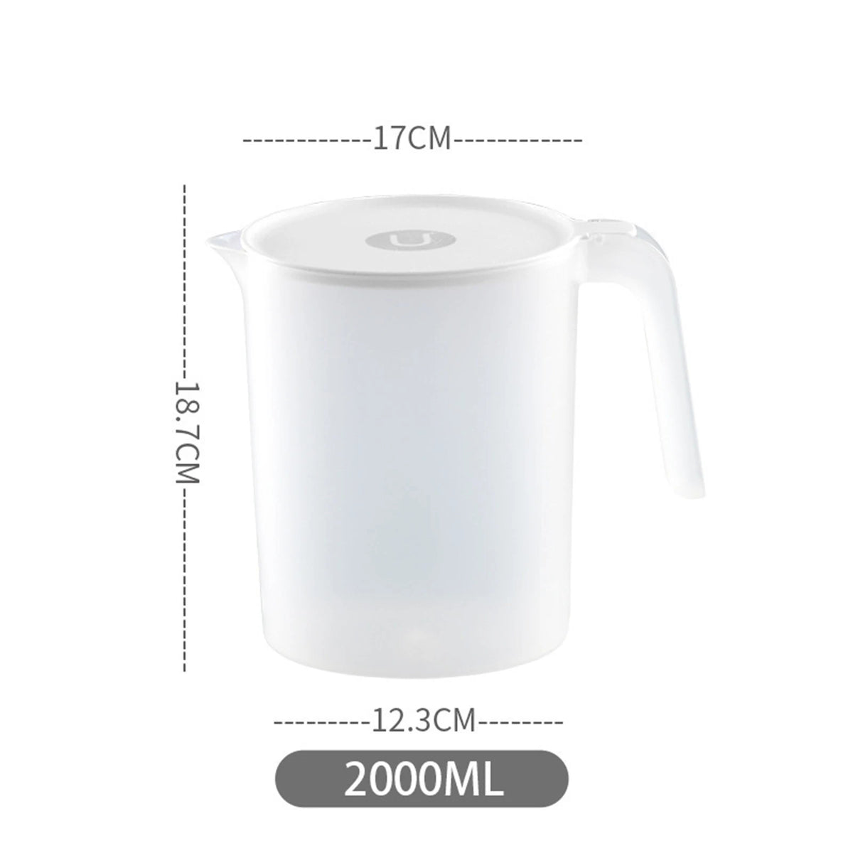 carafe eau plastique 2000ml 2500ml blanc bleu rose verte moderne minimaliste poignée couvercle logo