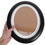 Cadre photo ovale bois moderne noir beige blanc plaque protection