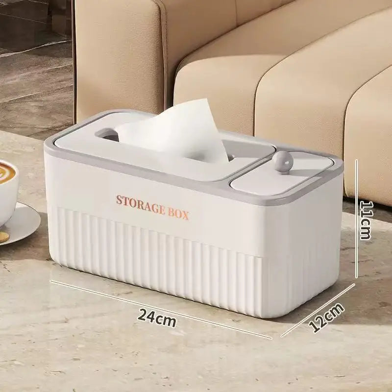 boîte rangement moderne beige clair rayures verticales papier toilette porte monnaie étui stylos