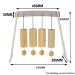 supports cloches vent bois naturel rouge motifs modernes minimalistes cloches