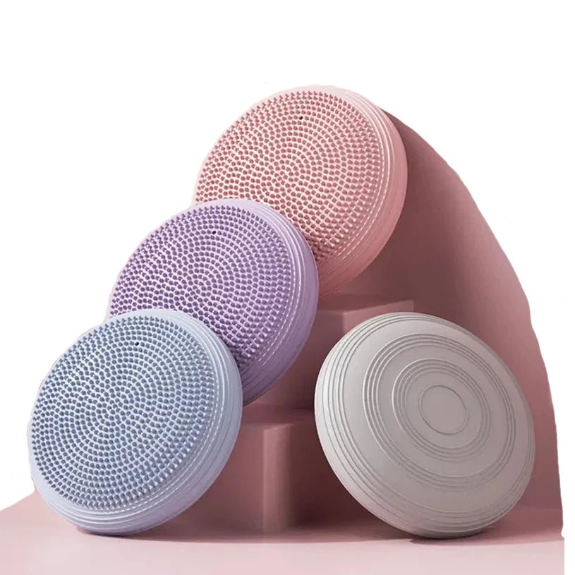 disque massage rose clair texturé surface moderne caoutchouc naturel épais qualité senior absorption shocks