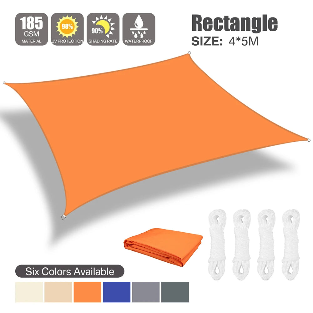 voile soleil orange rayures horizontales moderne anti uv patio jardin