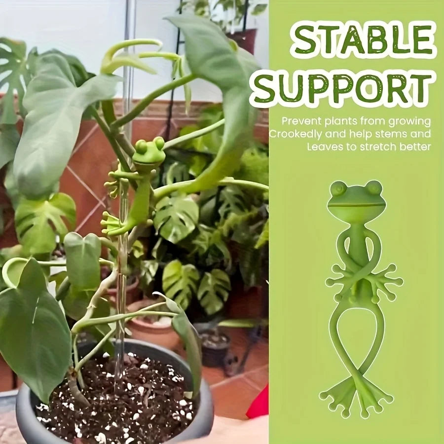 supports plantes forme grenouille vert décorative ludique 13.5cm hauteur 6cm largeur ensemble items