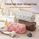 Sac rangement réutilisable imprimé léopard multifonctionnel moderne aspirateur voyage embout fer lisser blanc marron