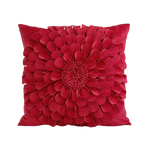 coussin velours moderne motif fleurs relief jaune gris rose blanc décoration intérieure sofa chaise