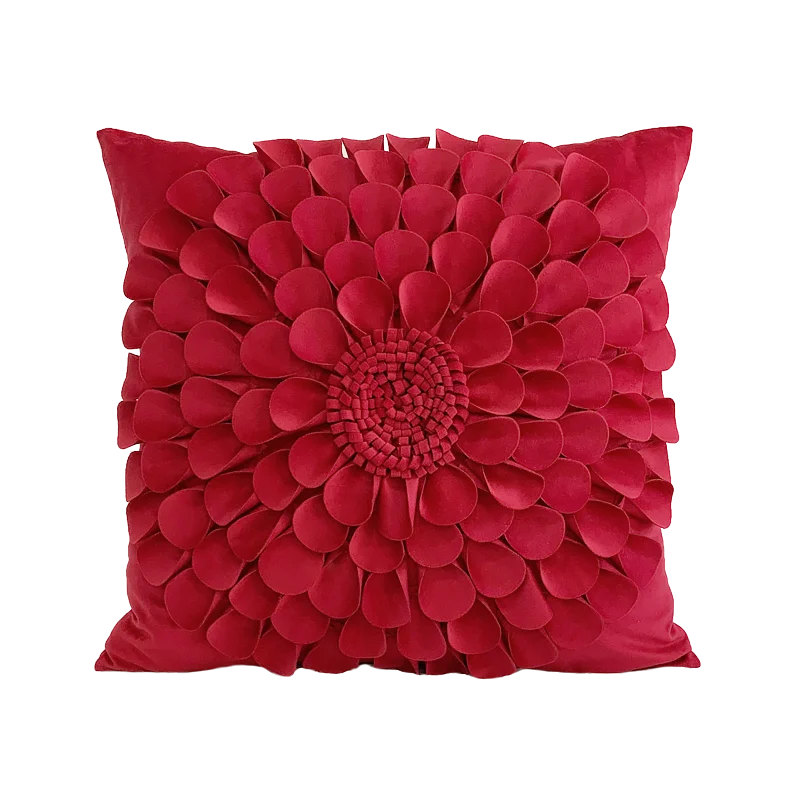 coussin velours moderne motif fleurs relief jaune gris rose blanc décoration intérieure sofa chaise