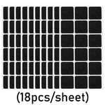 protecteurs meubles feutre adhésifs noir gris clair 30x30mm 28mm ronds carrés pratique utilitaire 18pièces
