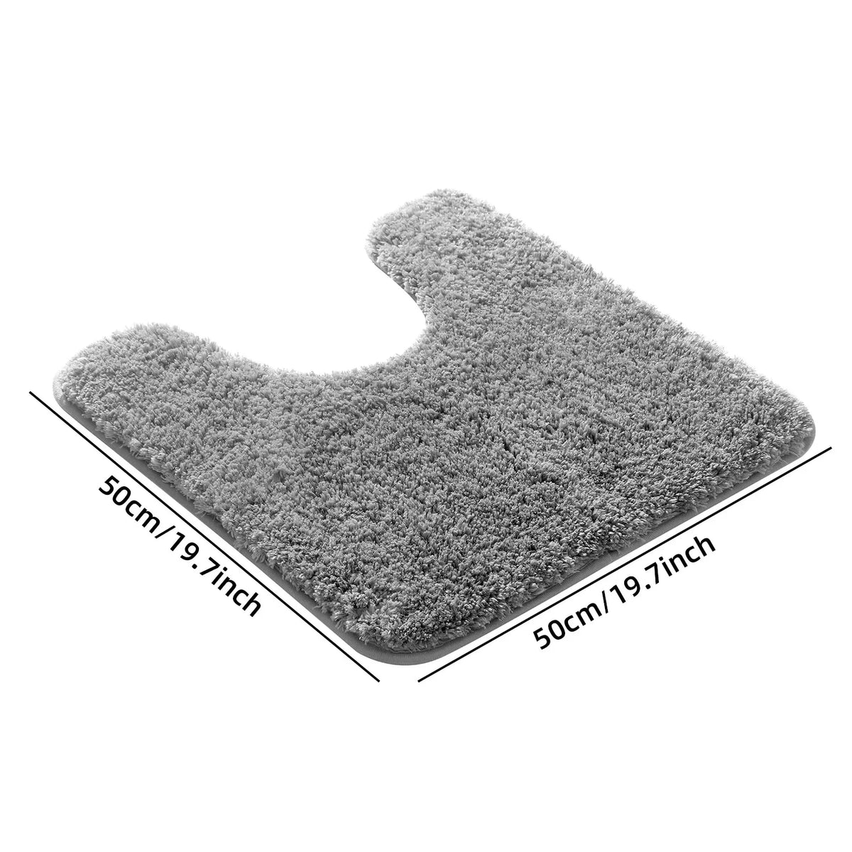 tapis bain moderne gris rose peluche épaisse antidérapant respectueux environnement 50x50cm