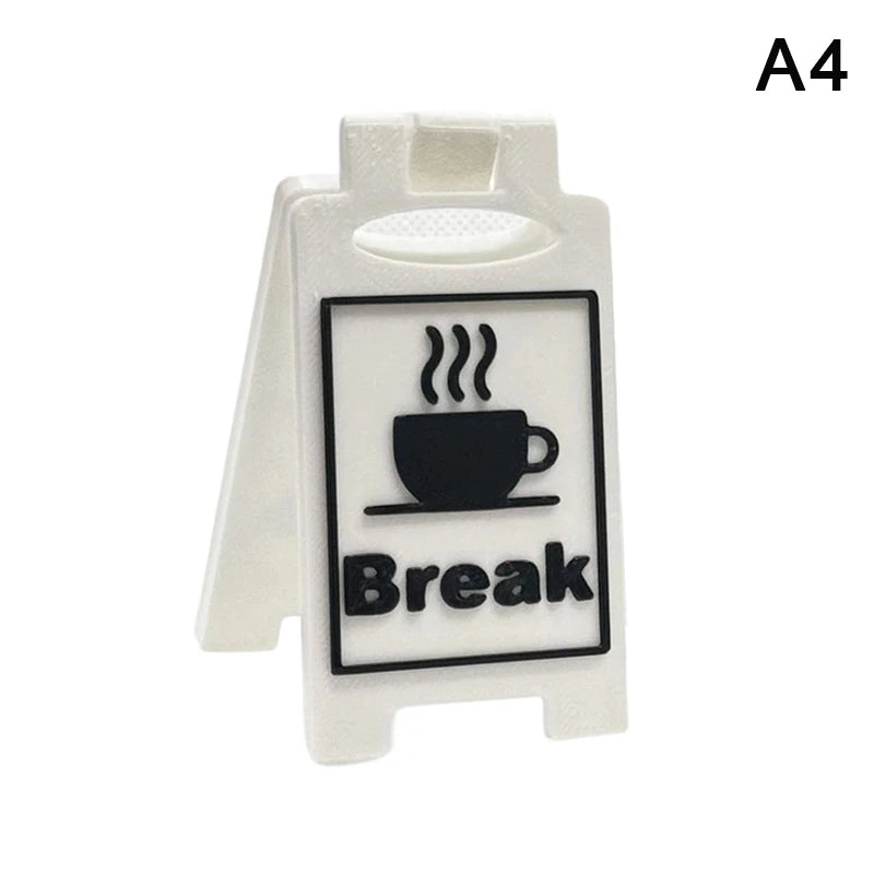 plaque signalisation humour clips texte imprimé travailler moderne blanc rouge